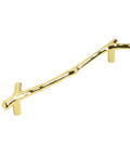 Gold Twig Branch Cabinet Knob Pulls 2 Pack Zinc Alloy Decorative Handles for Cabinets Wardrobes and Drawers 128mm Hole Centers