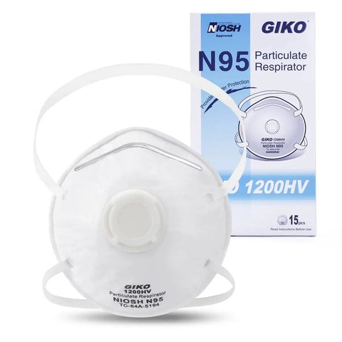 N95 Face Mask With Breathing Valve Pack Of 15 For Adults NIOSH Certified Cup Style Particulate Mask White Disposable Masks