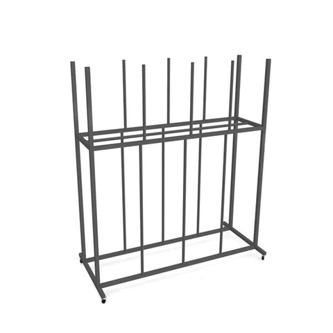 Heavy Duty Metal Cart Frame With Roll Slick Casters And A No Sweat Quick Setup For Cardboard Box Sorting Rack in gray.