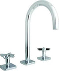Lucid 3 Piece Bath Mixer Trim Kit In Polished Chrome For Tub And Shower Boss Bathroom Upgrade, includes spout and two handles.