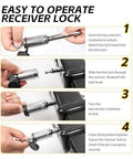 Instructional steps using Beefy Universal Hitch Receiver Lock With One Half Inch And Five Eighths Inch Pins Anti Theft Trailer Lock For Class I To V