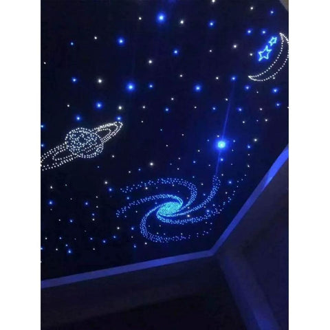 Star ceiling with end glow PMMA fiber optic cable strands roll, 100 pieces, 0.03 inch diameter, 9.8 feet long per strand installed