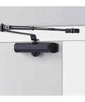 Hydraulic Buffer Door Closer 25Kg To 80Kg With Adjustable Speed For Smooth Silent Close installed on white door