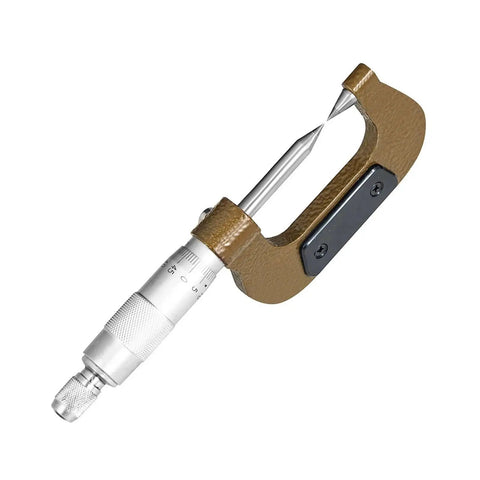 Professional Mechanical Outside Diameter Micrometer Zero To Twenty Five Millimeter Dual Tip Keyway Groove Depth Gage with dual tips