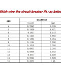 Wire size compatibility chart for Inline 150A Fuse Holder Circuit Breaker For Car Audio And Amp Setups