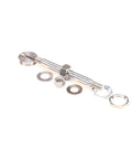 Adjustable Shoulder Bolt Kit OEM Replacement Part for Heavy Machinery and Equipment with washers and nuts on white background