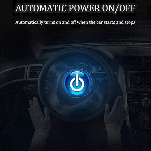 Automatic power on/off feature of Slick Plug And Play Hud Obd Display With Built In Lens Hood For Zero Windshield Glare.