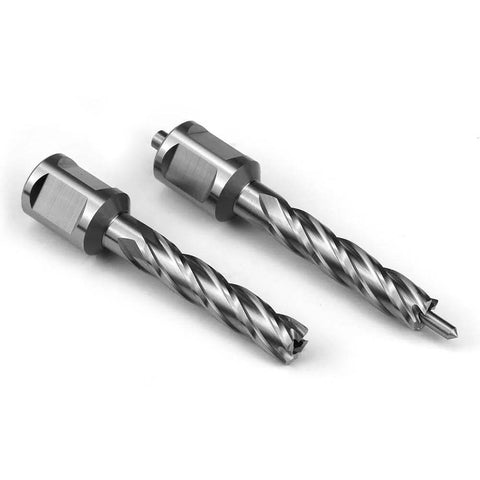 Oscarbide 2-piece annular cutter set, 7/16 in diameter, 2 in depth of cut, 3/4 in Weldon shank