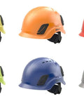Assorted color Boss Level Safety Helmets With EPS Foam Liner And Tough PC ABS Shell With UV Inhibitors For Top And Side Protection Hi Viz Yellow