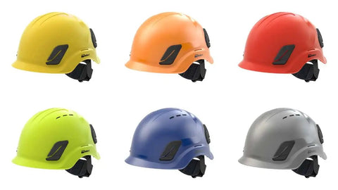 Assorted color Boss Level Safety Helmets With EPS Foam Liner And Tough PC ABS Shell With UV Inhibitors For Top And Side Protection Hi Viz Yellow