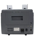 Back view of the Slick Heavy Duty Money Counter Machine Featuring Automatic Mixed Denomination Processing And Straight Up Counterfeit Detection