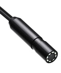 Close-up of Endoscope Camera with 49.2ft semi-rigid cable, 8 LED lights, for Android and iOS, 1920p HD borescope inspection tool.