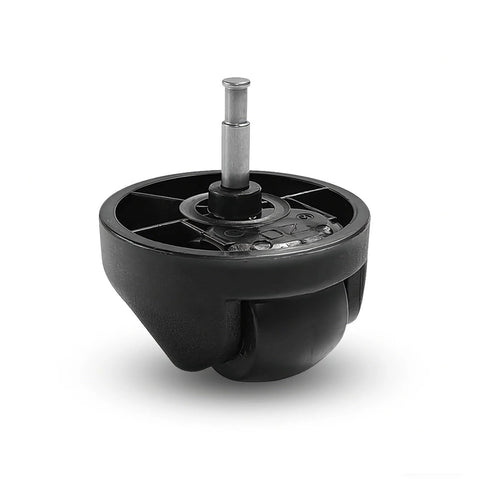 Robot vacuum front wheel assembly with metal axle, black plastic housing, 2-pack