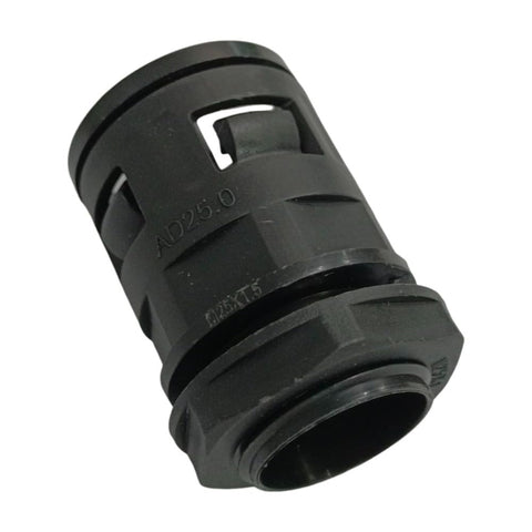 Cable Gland Tube Connector For Corrugated Conduits Black AD25 Fittings With M25x1.5 Thread Screw In Joint