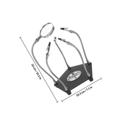 Adjustable Soldering Station Helping Hand With Flexible Arms And PCB Holder For Electronics Repair And Welding Tasks Pro Grade