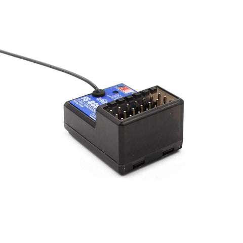 Flysky FS-BS6 2.4GHz 6Channel AFHDS2 Receiver For FS-GT5 And FS-IT4S Transmitters, side view, quick bind pins visible