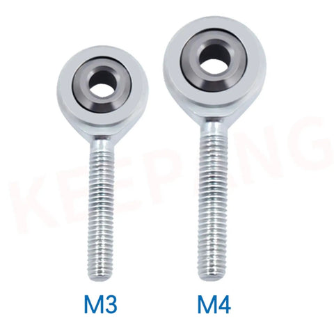 Fisheye Ball Bearing Rod End Joints 12 Pack M3 M4 Female Threaded Bearings For Precision Linkages And 3D Printer Parts Pro Grade Performance Smooth Motion Tough Wear Resistant And Corrosion Proof Design, M3 and M4