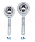 Twelve Piece M3 And M4 Fisheye Ball Bearings Rod End Joints With Female Threads Built Tough As Nails Drives Silky Smooth for 3D printers