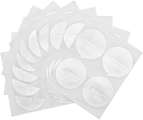 Reusable Aluminum Foil Seal Lids For Nespresso VertuoLine Capsules 240 Pcs Eco Friendly Refill Kit shown in stacked sheets