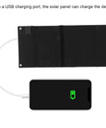 40W Foldable Solar Panel Charger With USB Output For Laptop On The Go Portable Solar Power For Outdoor Camping And Hiking Emergency Backup Monocrystalline Cells Black charging phone