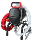 Heavy Duty 950W Airless Electric Paint Sprayer With Adjustable Stand And 10M High Pressure Hose, compact design with hoses for easy use.