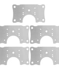 Five Pack Stainless Steel Cabinet Hinge Plates For Frameless Cabinets, Quiet Door Operation, Hinge Repair Plates With Slam Prevention