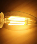 Dimmable E14 LED Bulbs 110V 400LM 40W Equivalent Warm White 3000K Clear Glass C35 Torpedo Bulb in use