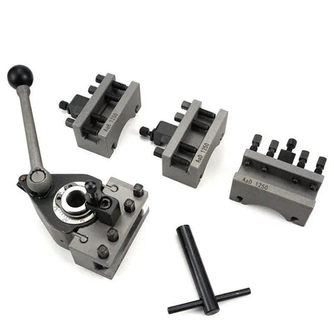 Quick Change Tool Post Holder For Mini Lathe Size Aa Multifix With Ground Gearing, visible components, metal construction