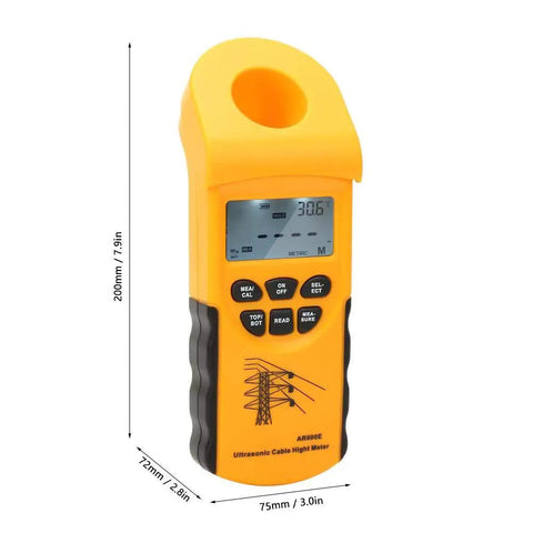 Six Cable Height Meter With AR600E LCD Display, handheld ultrasonic height instrument for cables, industrial and forestry use