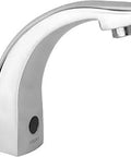 Automatic Sensor No Touch Hands Free Bathroom Sink Faucet Battery Powered With Adjustable Detection Zone Polished Chrome Finish