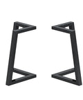 Modern Metal Table Legs With Double V Steel Frame And Adjustable Leveler Feet For Legit Home Office Setup black steel table legs design