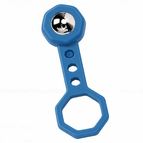 Eujgoov Magnetic Stud Finder 2 Pack, Handheld Wall Detector for Metal in blue, showing distinctive octagonal shape and ball.