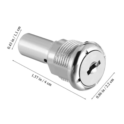 Heavy Duty Gumball Machine Lock And Key Set With One Quarter Twenty Tubular Cylinder Replacement Metal