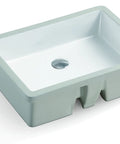 Lincoln Undermount Ceramic Basin Sink in Glossy White with sleek lines and integrated overflow ring, ideal for modern bathrooms.
