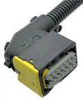 Heavy Duty Abs Sensor Wiring Harness Connector Plug Replacement For Cars And Trucks Compatible With 1 1703639 1 And 2 1703639 1 close-up image with yellow and gray connectors.
