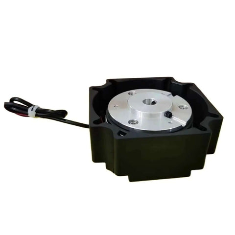 Nema 23 Stepper Motor Permanent Magnet Power Off Brake 57x57mm Square Frame 8mm Shaft in black housing with wiring