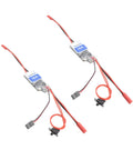Two 10A Brushed RC ESC with Bidirectional Control for Dope Boats, Tanks and Cars, compatible with 130 and 180 Brushed Motors.
