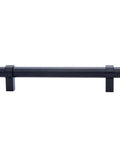 Flat Black Straight Bar Cabinet Handles Set 6.63 Inch Length With 5 Inch Hole Center No Fuss Pro Kitchen Cabinet Pulls Sturdy Steel