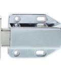Ultra Smooth Push To Open Cabinet Door Catch Lock Spring Loaded Zinc Alloy Hardware, Silver Finish, 2.55 Inch Size