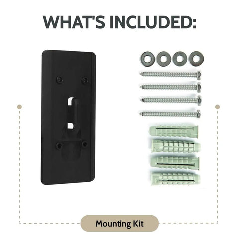 Mounting kit for 100 Ft Retractable Hose Reel With Wall Mount, Auto Rewind, Slow Rewind Tech for smoother retraction, charcoal finish