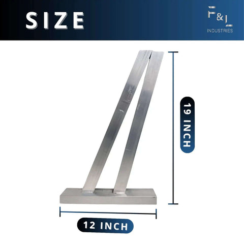 Heavy Duty Aluminum Square Duct Angle Cutting Guide With Exact 15 Degree And 22.5 Degree Markings, 19x12 inch dimensions for HVAC work