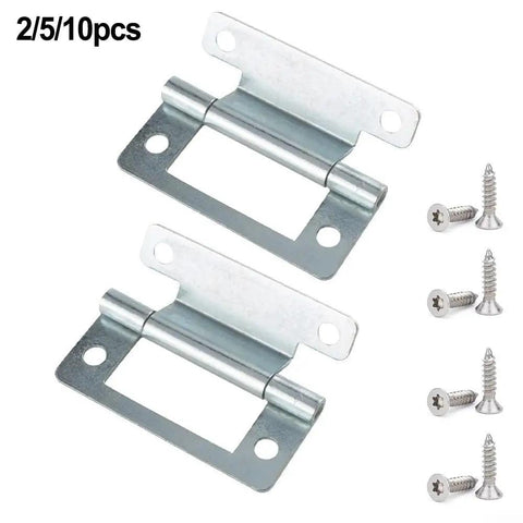 Ultra Tough Steel Cranked Flush Hinge For 15 To 19mm Cupboard Doors Zinc Plated Finish Two Pack with screws