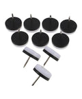 Round White Furniture Glide Pads With Nylon And Metal Build Non Slip Floor Protectors Ideal For Wood Floors Tables Chairs Desks Stools And Cabinets