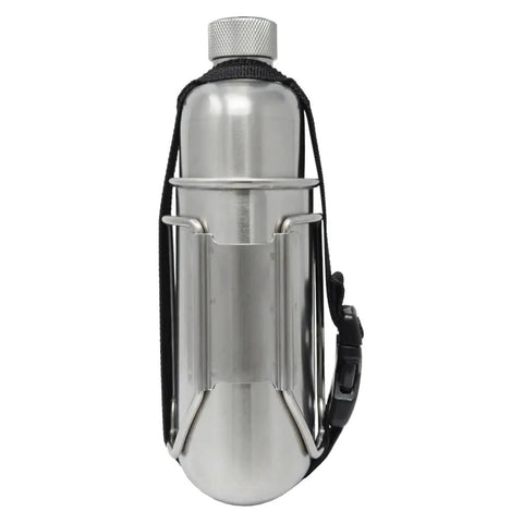 Stainless Steel Nesting Cup And M34 Scout Canteen Set For Camping And Hiking, durable 304 single wall gear with strap view