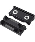Heavy Duty Nylon Vise Jaw Pads With Rock Solid Magnets For No Slip Bench Vice Protection Soft Grip Cover Fits Any Steel Workbench Vise Garage Grade Black in black color with screw holes.