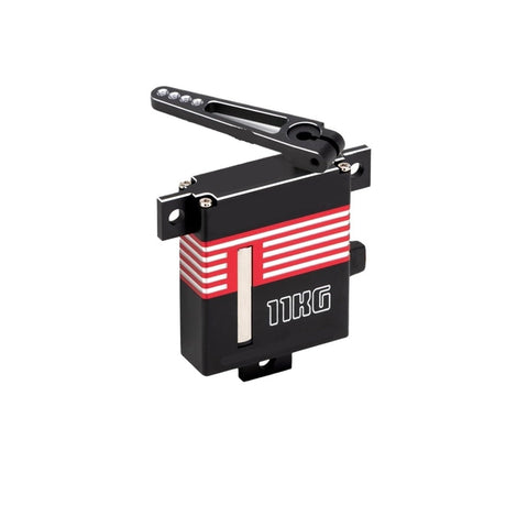 High Torque Smooth Operator Digital Micro Servo With Coreless Motor For Rc Wings showing black casing and actuator arm, 11 kg.cm grip.