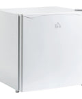 Hella Quiet 1.1 Cu Ft Countertop Upright Mini Freezer In Snazzy Steel White With Removable Shelves And Reversible Door For Dorms Apartments Offices And Homes Plush Storage Inside, side view.