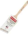 Silver Tip 3 Inch Angle Sash Paintbrush with birch handle and white soft CT polyester bristles, ideal for precise cut-in work.