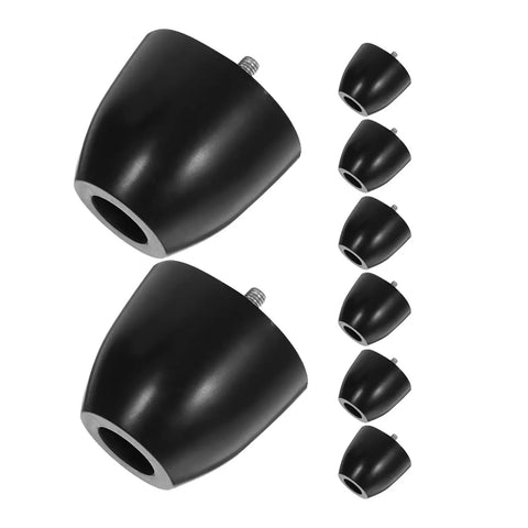 Top Shelf Rubber Feet For Furniture And Cutting Boards Eight Piece Round Pack Non Marking Anti Skid Glides, black rubber feet.