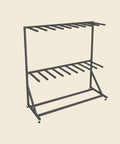 Heavy Duty Life Vest Rack Two Tier Metal Storage Holder For Pool Equipment Dock Organizer For Life Jackets Swimsuits Towels And Bath Towels Durable Black Powder Coated Wrought Iron Display Stand For Indoor Use, freestanding design.
